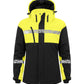 Progression 7418 Ladies Padded Softshell Jacket - Black/Yellow