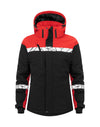 Progression 7418 Ladies Padded Softshell Jacket - Black/Red