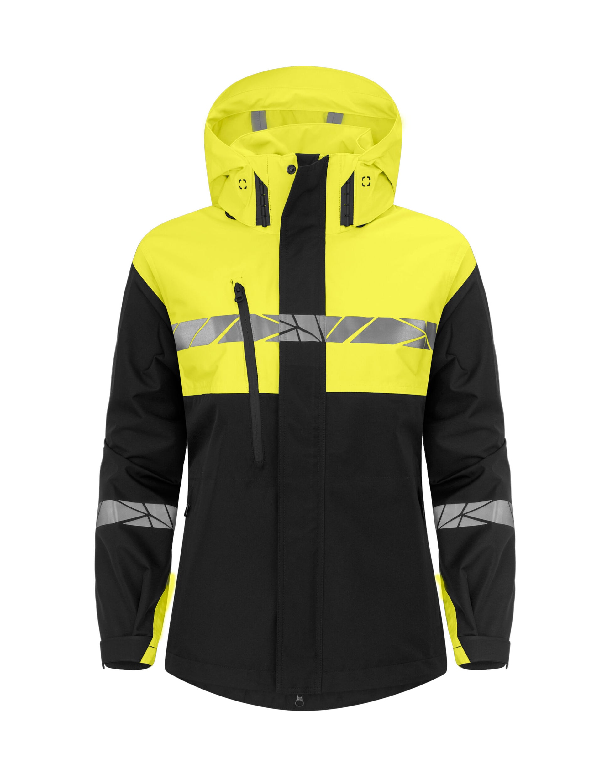 Progression 7419 Ladies Shell Jacket - Black/Yellow