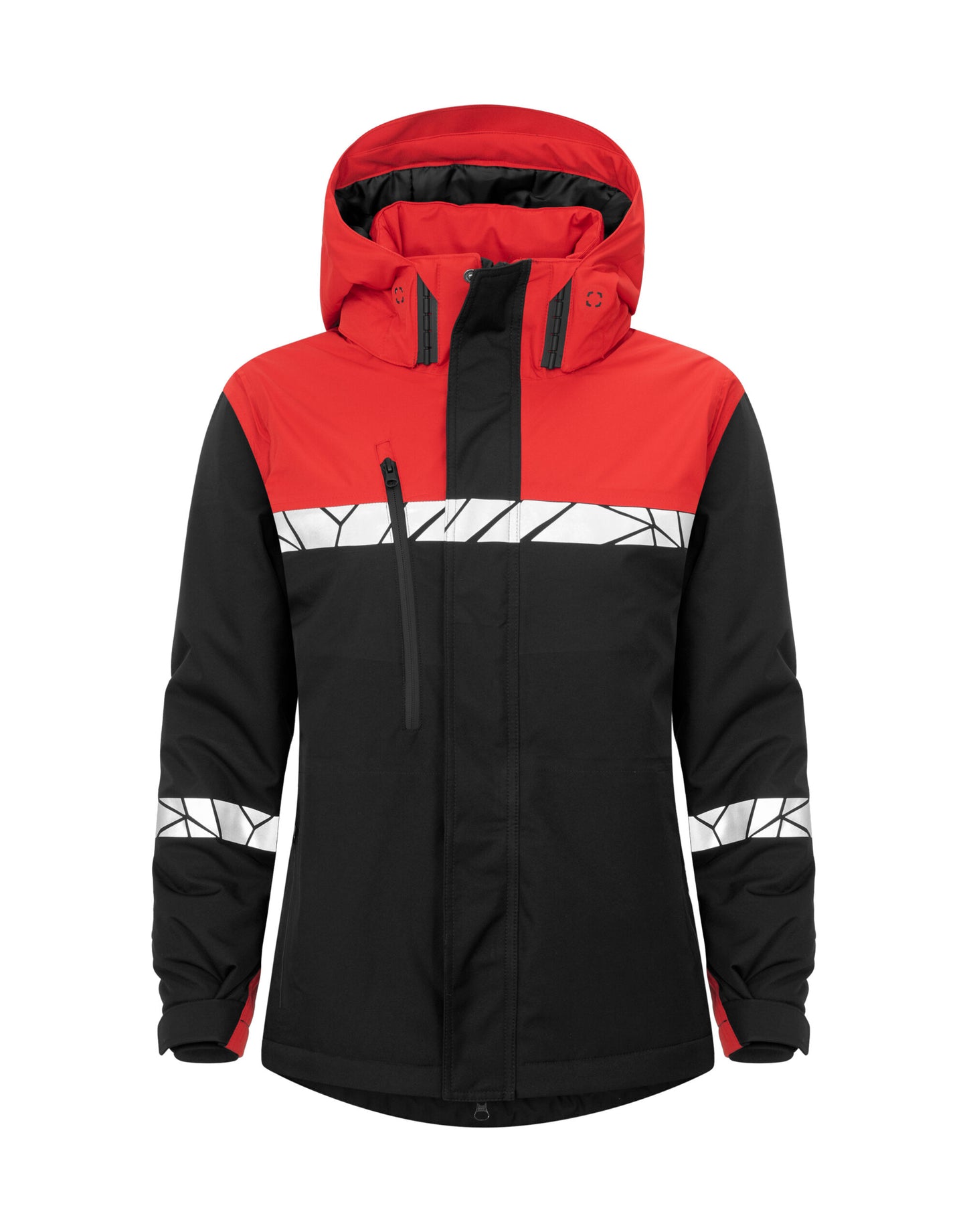 Progression 7420 Ladies Functional Padded Shell Jacket - Black/Red