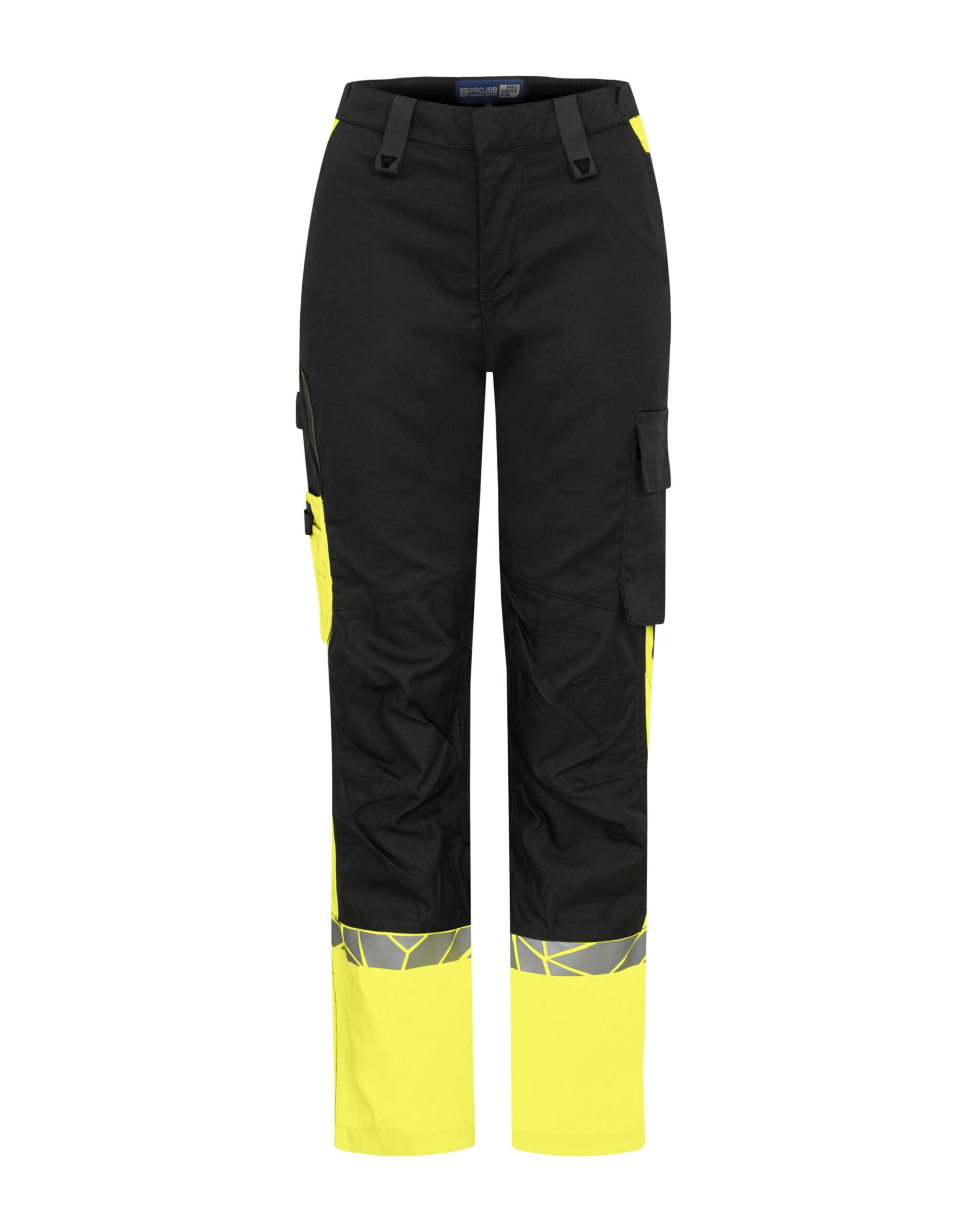 Progression 7512 Ladies Workpant Knee Protection - Black/Yellow