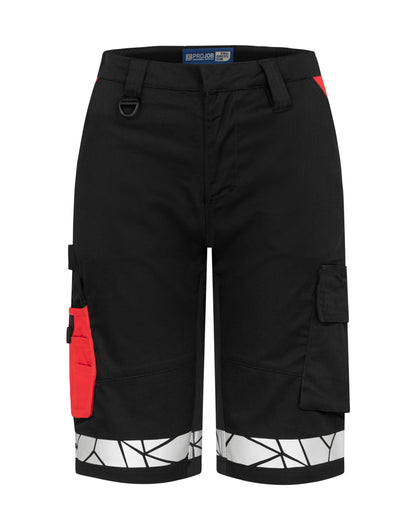 Progression 7514 Ladies Work Shorts - Black/Red