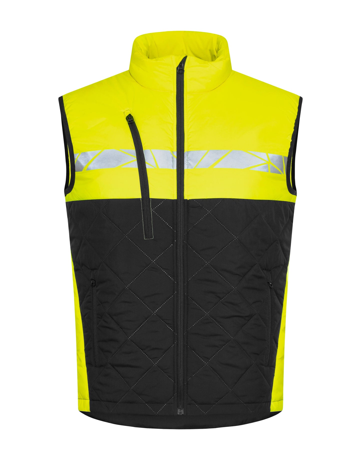 Progression 7700 Quilted Vest - Black/Yellow