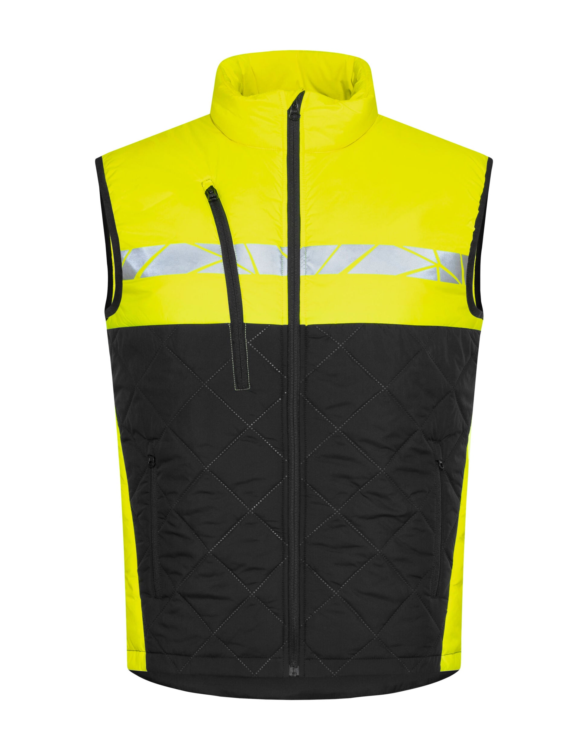 Progression 7700 Quilted Vest - Black/Yellow