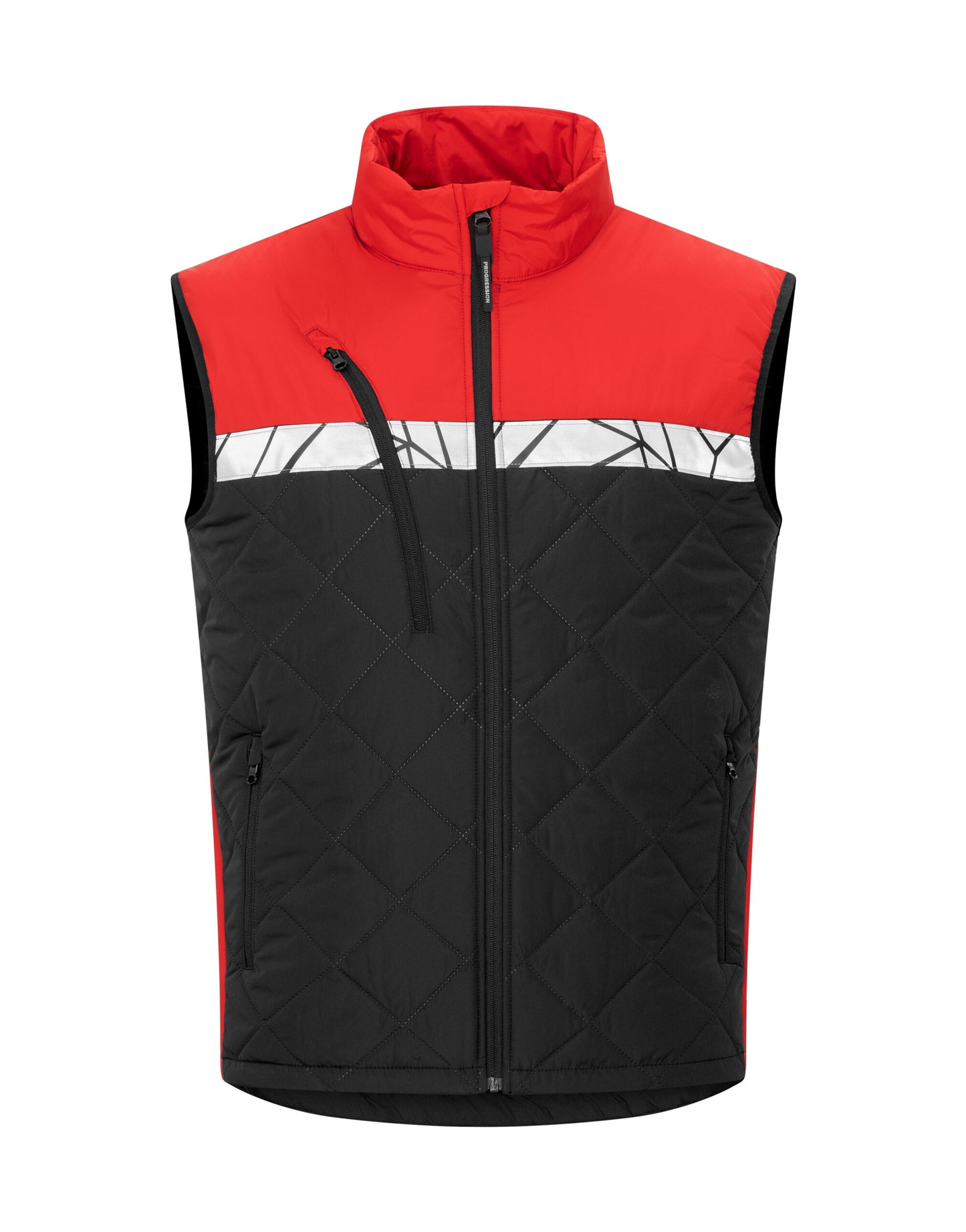 Progression 7700 Quilted Vest - Black/Red