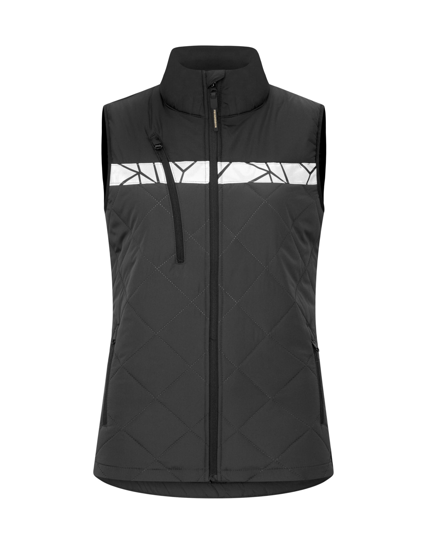 Progression 7701 Ladies Quilted Vest - Grey/Black