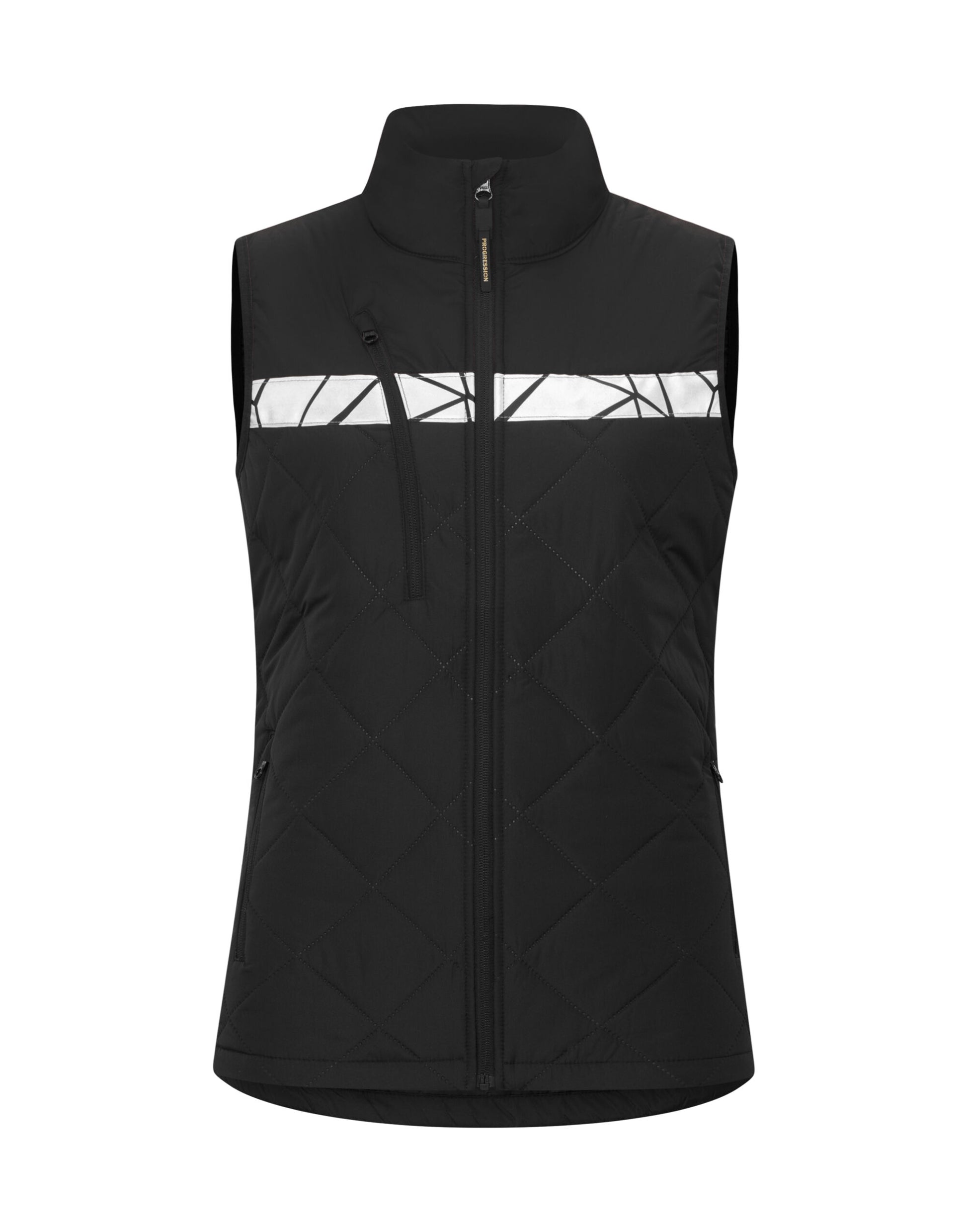 Progression 7701 Ladies Quilted Vest - Black/Black