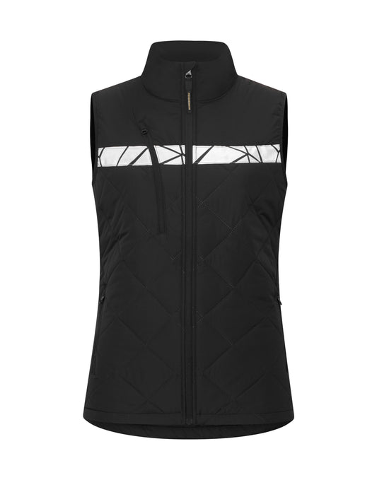 Progression 7701 Ladies Quilted Vest - Black/Black