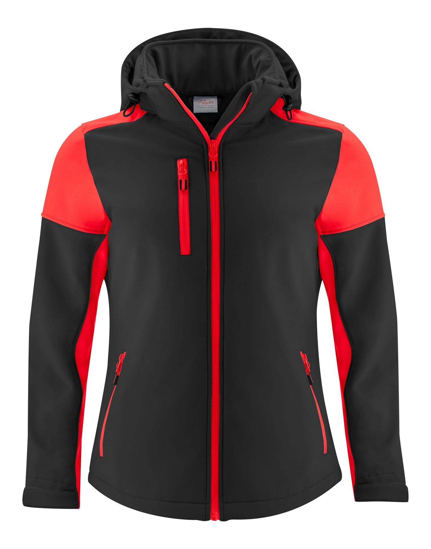 Ladies Softshell - Black/Red