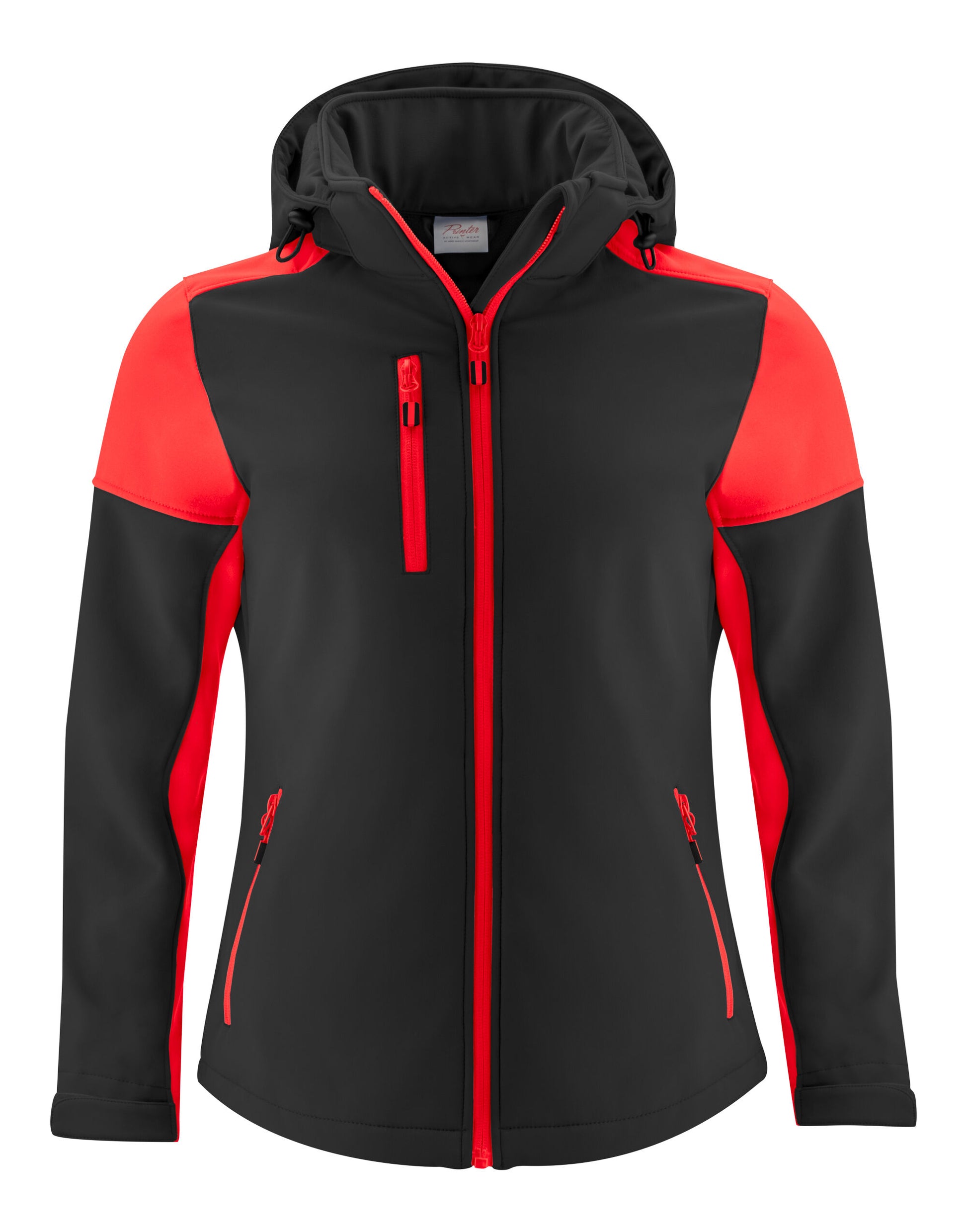 Ladies Softshell - Black/Red