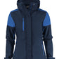 Ladies Padded Softshell - Navy/Cobalt