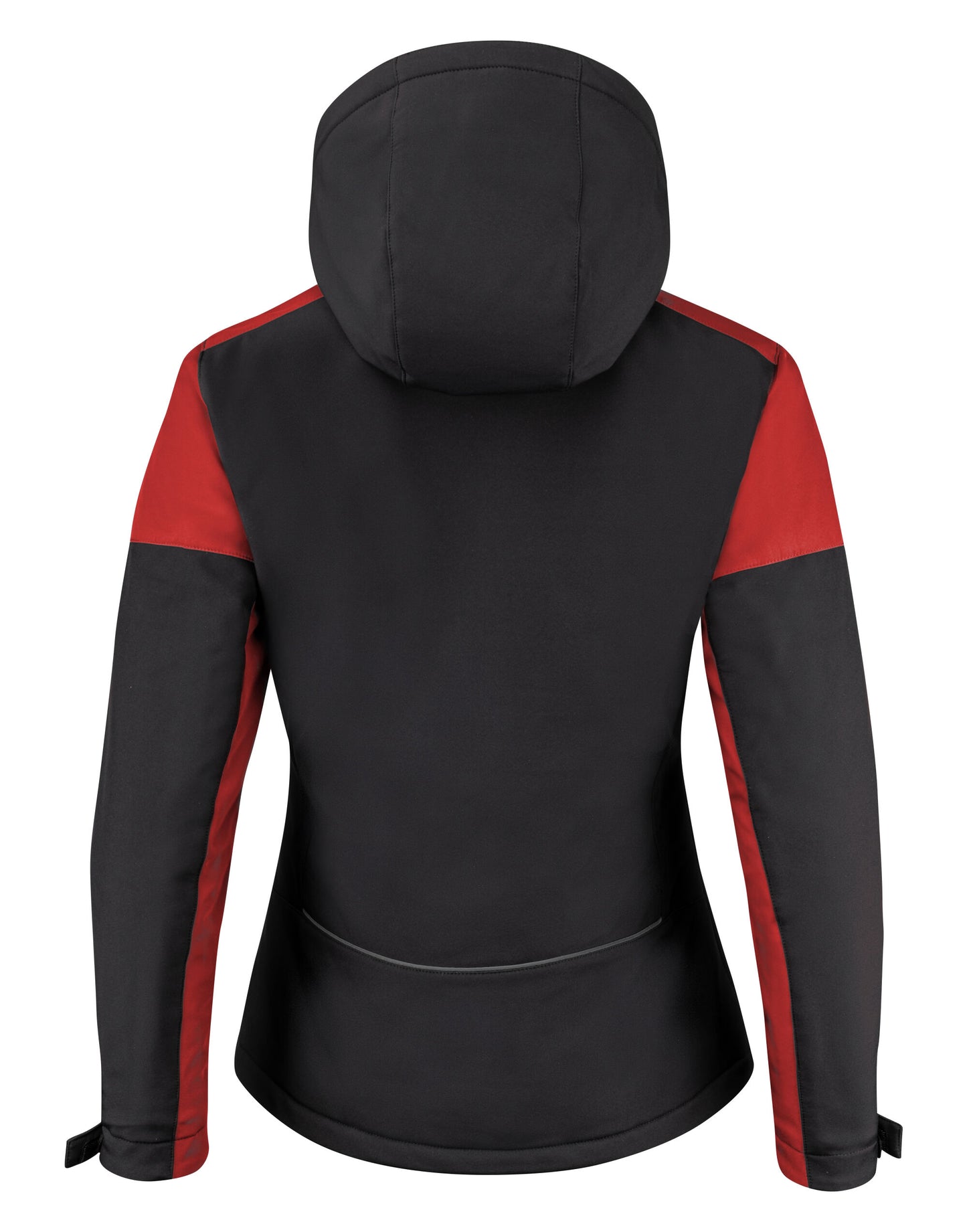 Ladies Padded Softshell - Black/Red