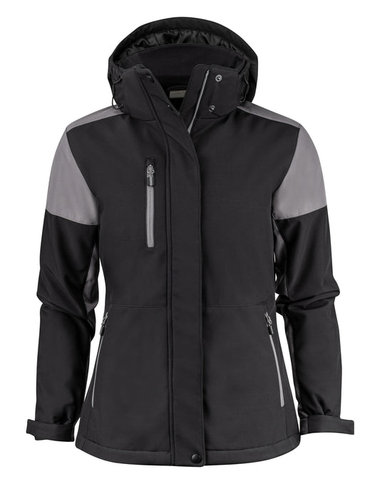 Ladies Padded Softshell - Black/Anthracite