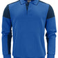 Long Sleeve Polo Sweatshirt - Cobalt/Navy