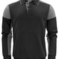 Long Sleeve Polo Sweatshirt - Black/Anthracite