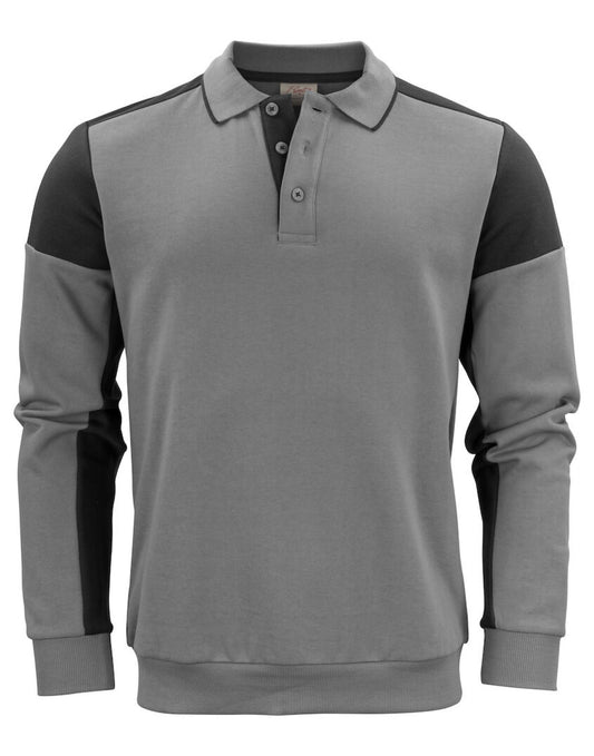 Long Sleeve Polo Sweatshirt - Anthracite/Black