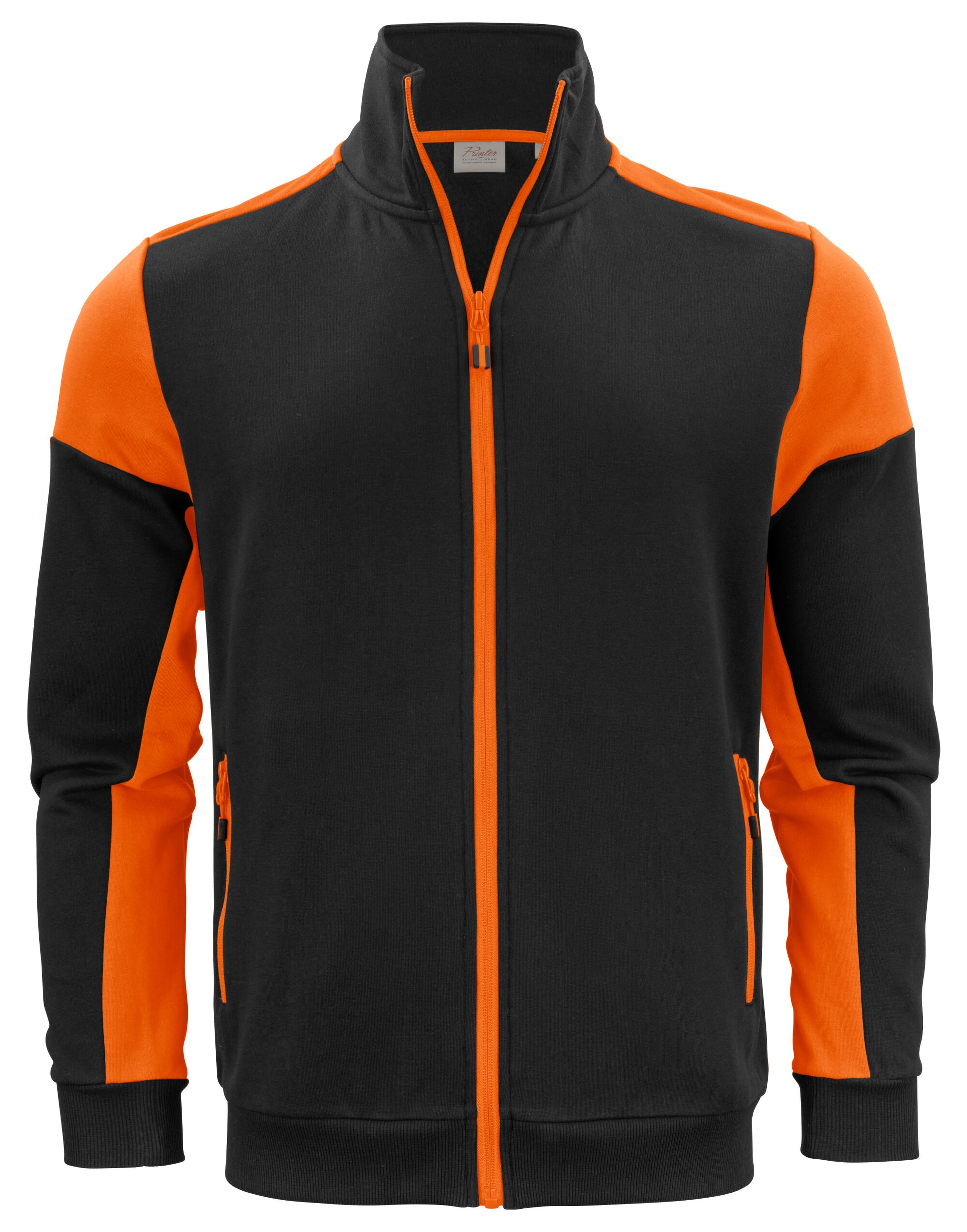 Full Zip Sweatshirt - Black/Orange
