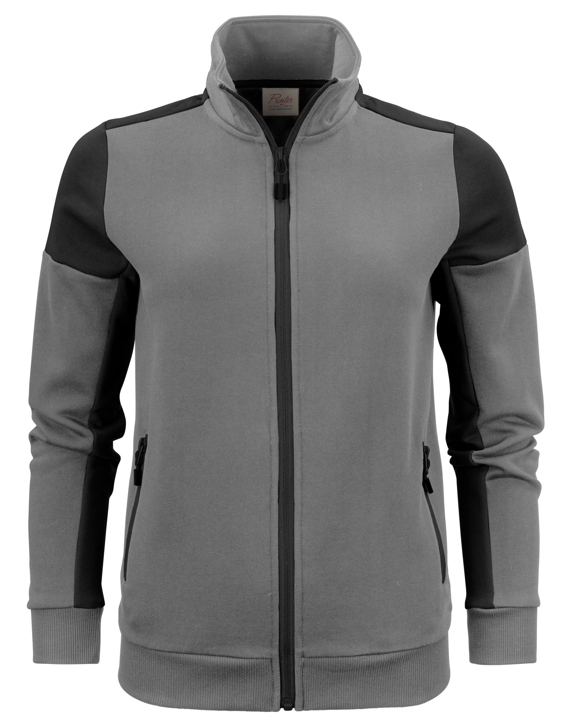 Ladies Full Zip Sweatshirt - Anthracite/Black