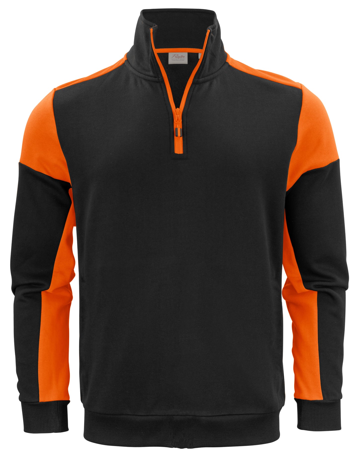 Half Zip Sweatshirt - Black/Orange