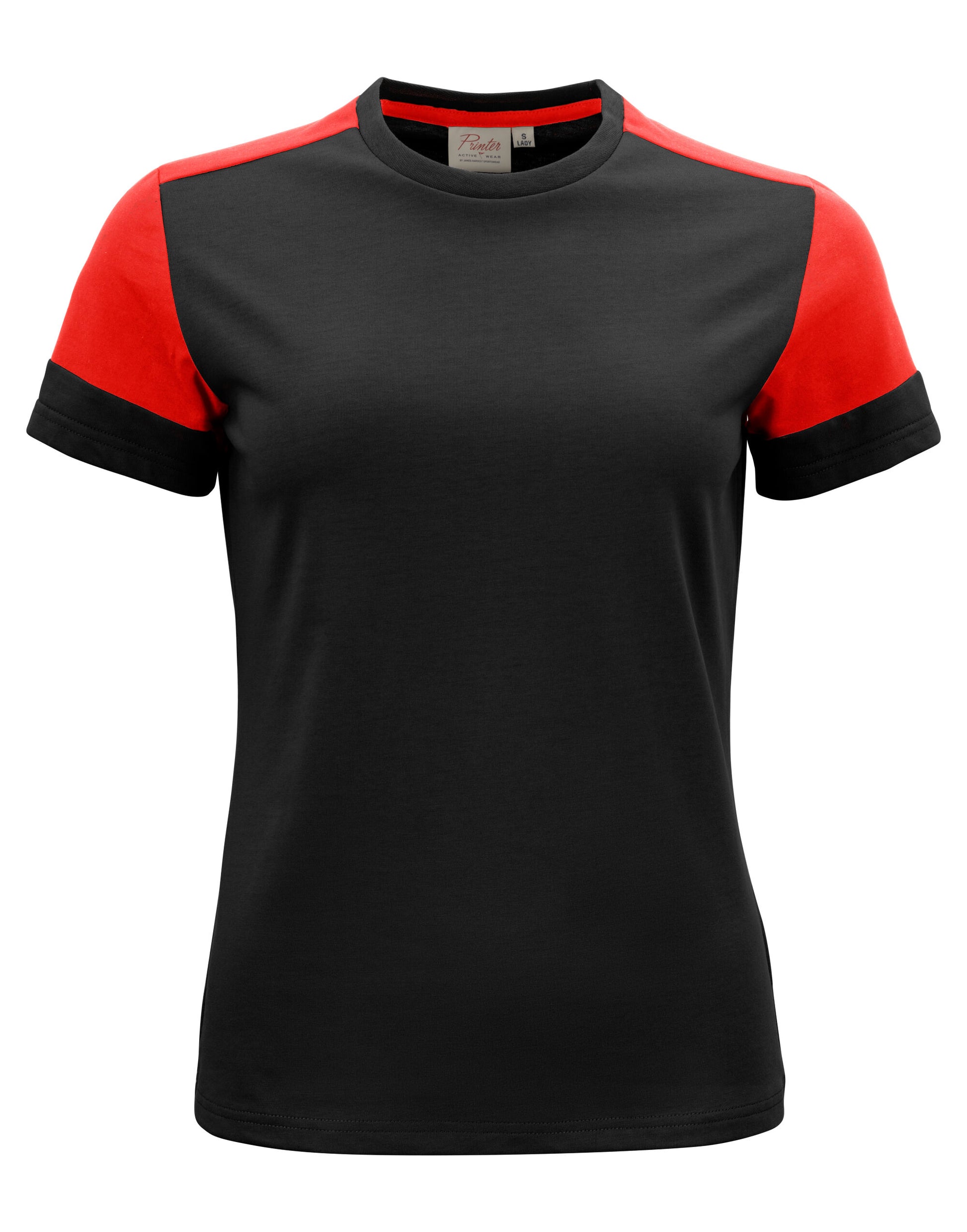 Ladies T-Shirt - Black/Red
