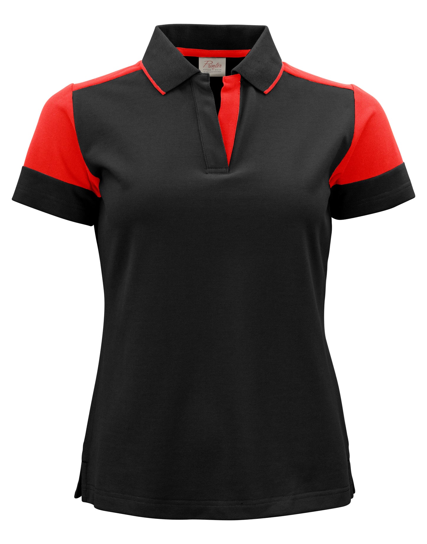 Ladies Polo Shirt - Black/Red