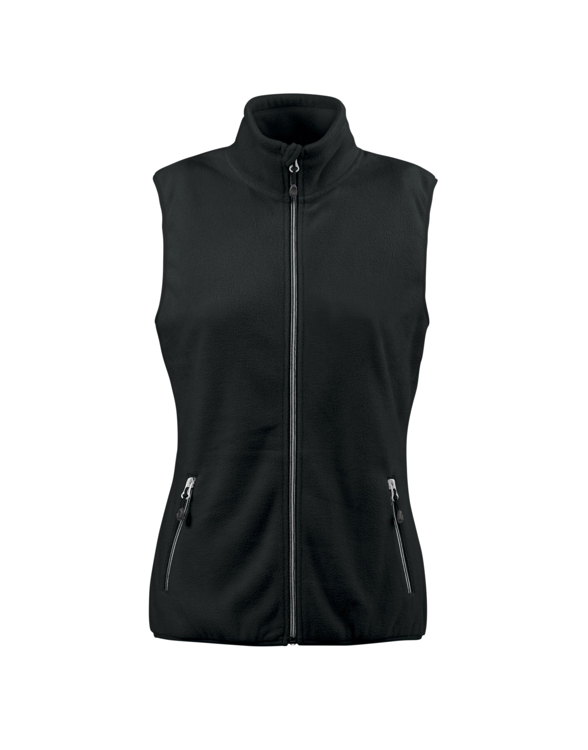 Ladies Sideflip Fleece Vest - Black