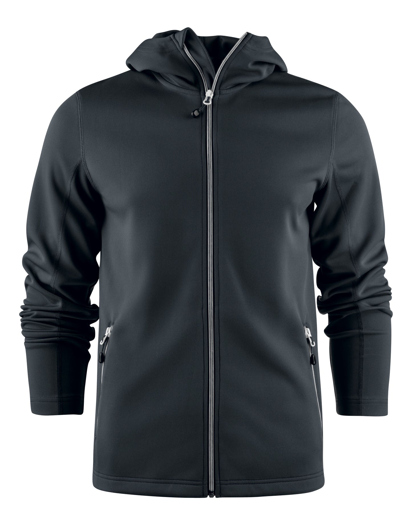 Layback Full Zip Hoodie - Black