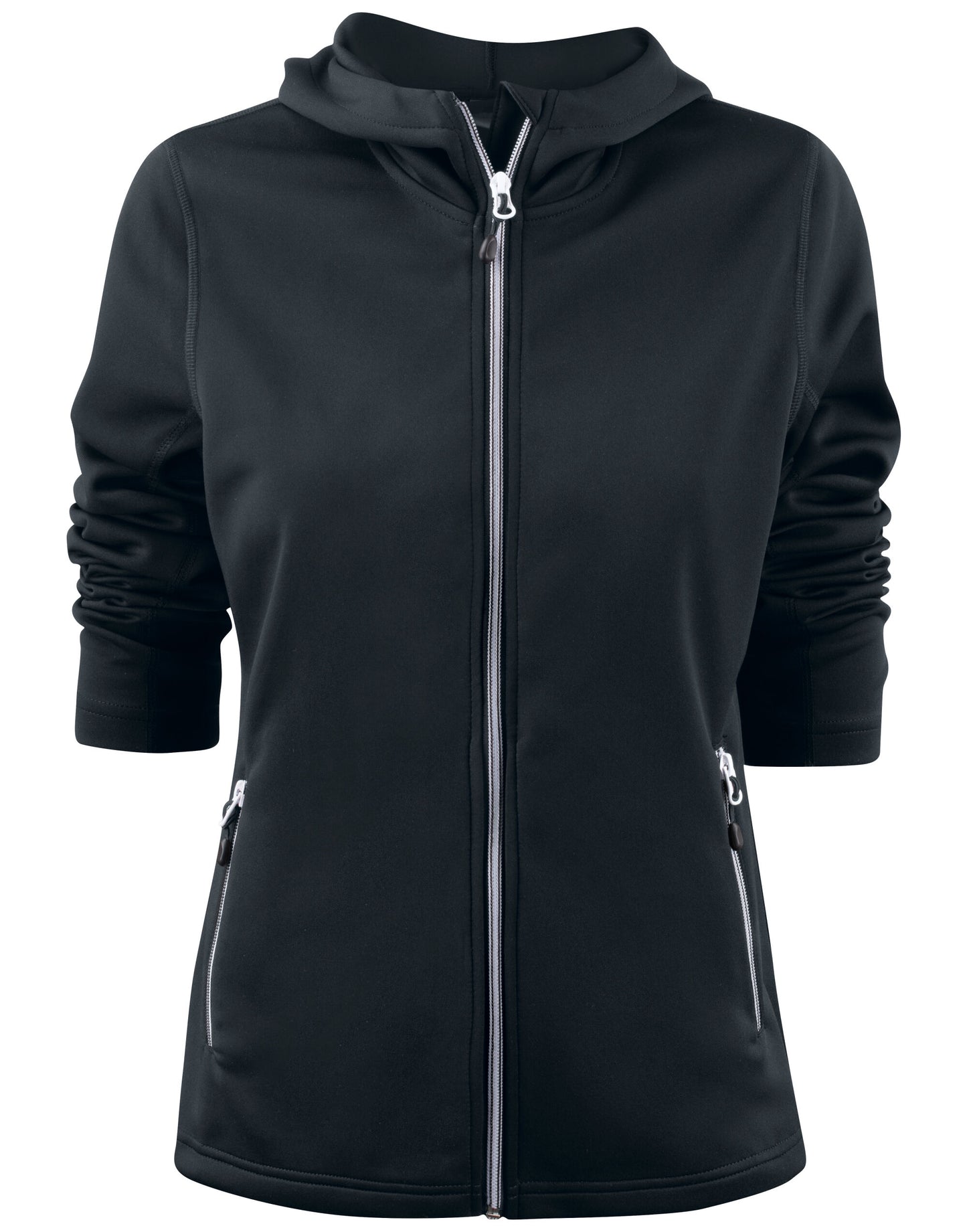 Ladies Layback F/Z Hoodie - Black