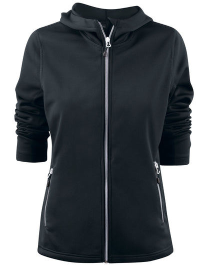 Ladies Layback F/Z Hoodie - Black