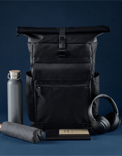 Axis Roll Top Backpack - Black