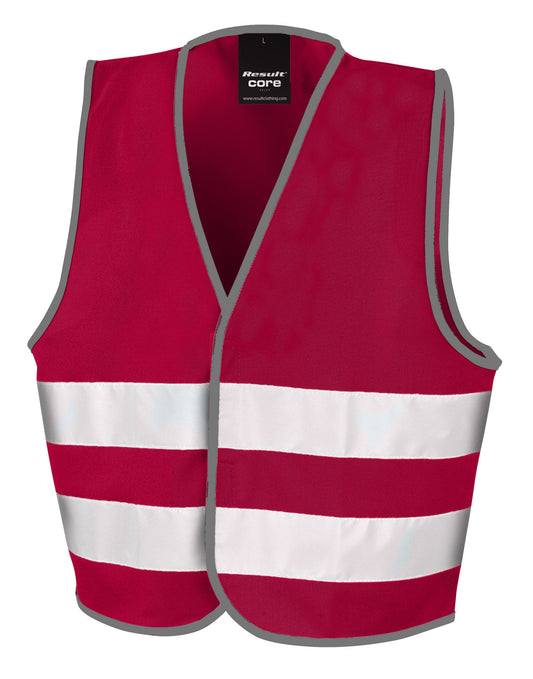 Junior Enhanced Visibility Vest - Burgundy