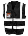 Heavy Duty Polycotton Security Vest - Black