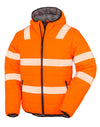 Recycled Ripstop Padded Safety Jacket - Fluoresent Orange