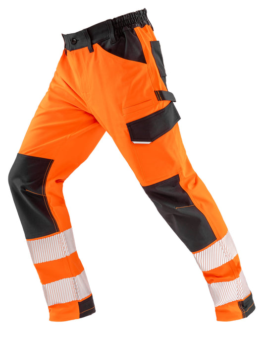 Recycled Dynamic Stretch Safety Trouser - Fluoresent Orange