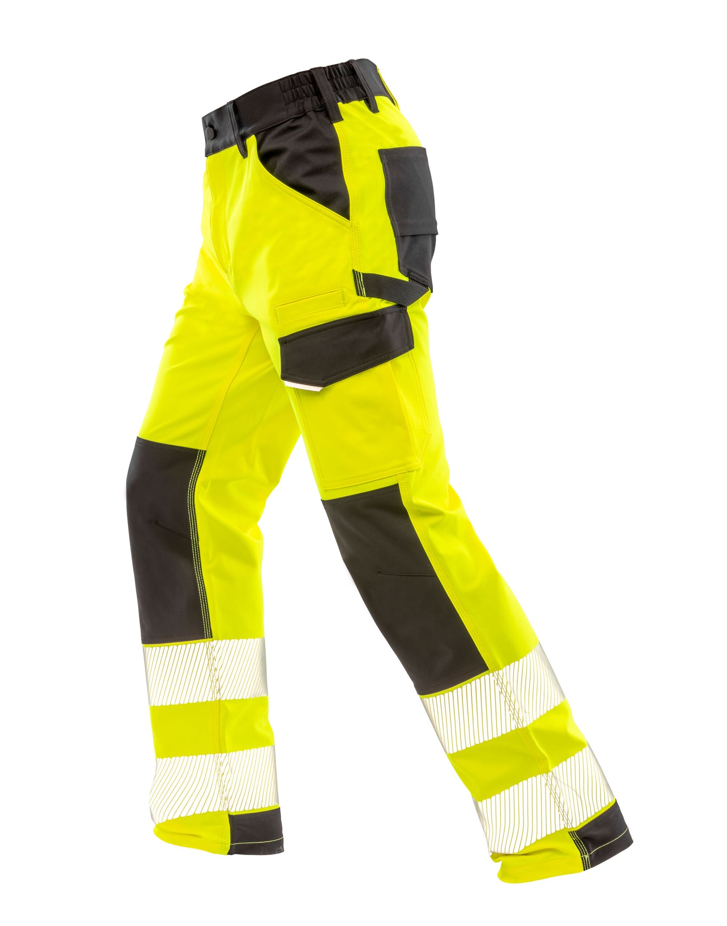 Recycled Dynamic Stretch Safety Trouser - Fluoresent Yellow