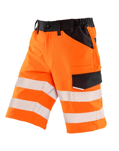 Recycled Dynamic Stretch Safety Shorts - Fluoresent Orange