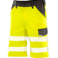 Recycled Dynamic Stretch Safety Shorts - Fluoresent Yellow