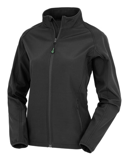 Ladies' Recycled 2-Layer Printable Softshell - Black