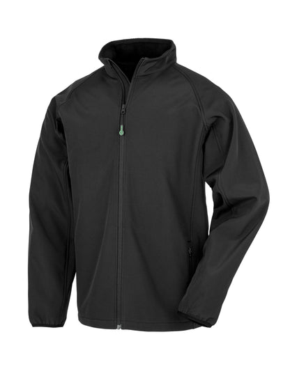 Recycled 2-Layer Printable Junior & Youth Softshell Jacket - Black