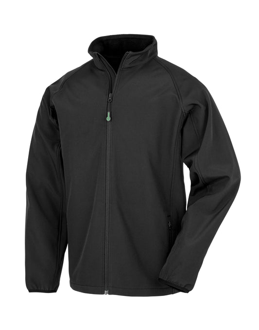 Recycled 2-Layer Printable Junior & Youth Softshell Jacket - Black