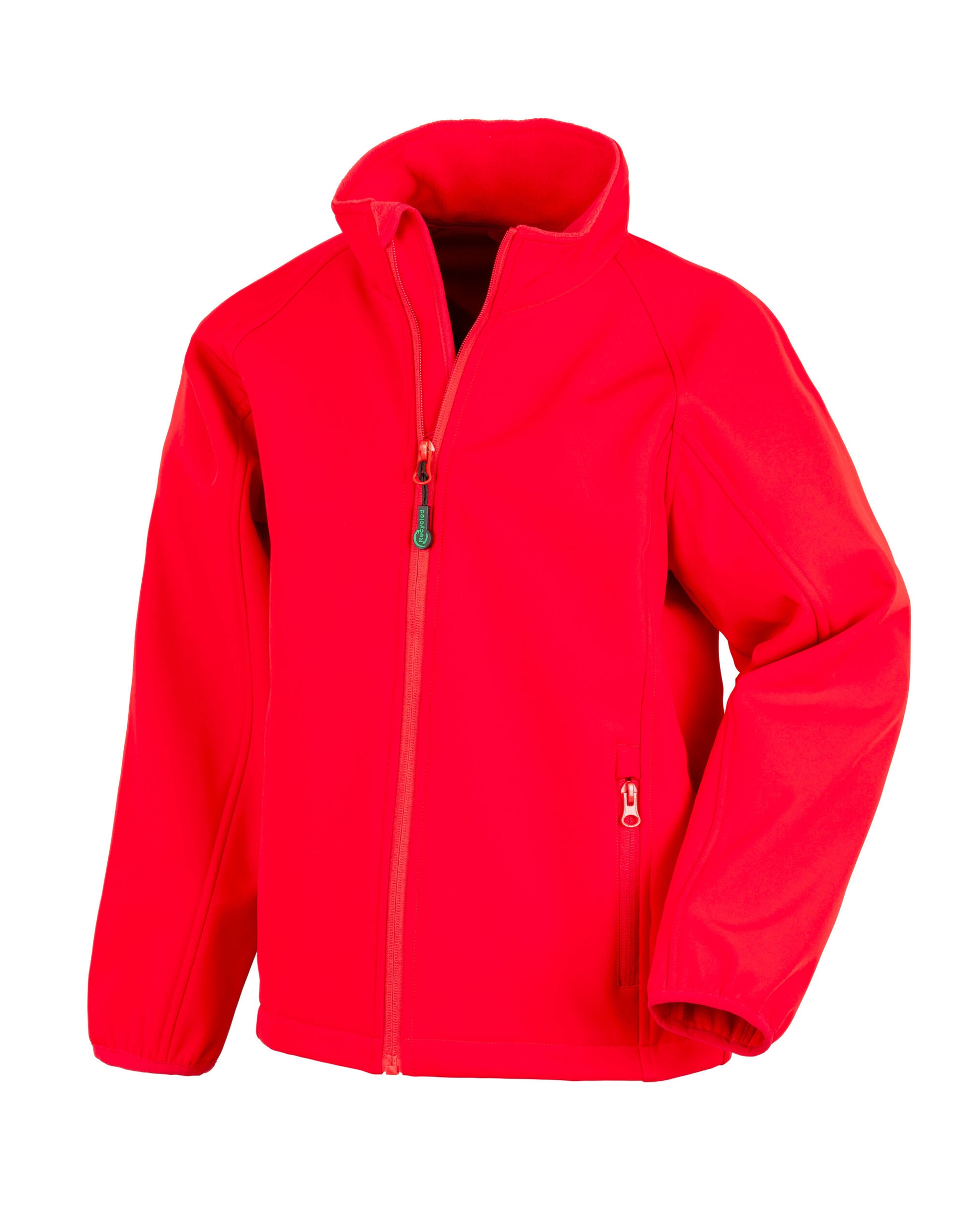 Recycled 2-Layer Printable Junior & Youth Softshell Jacket - Red