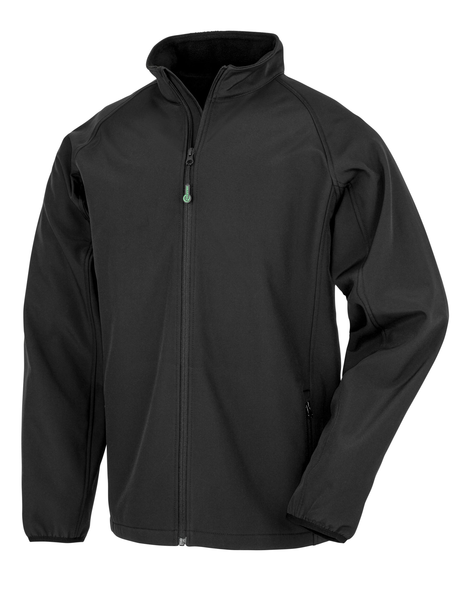 Men's Recycled 2-Layer Printable Softshell Jacket - Black