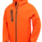 3-Layer Recycled Printable Casual Hooded Softshell - Orange/Navy