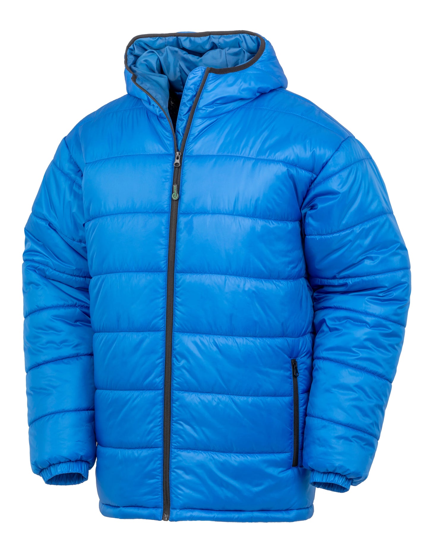 Recycled Hooded Padded Parka - Royal Blue