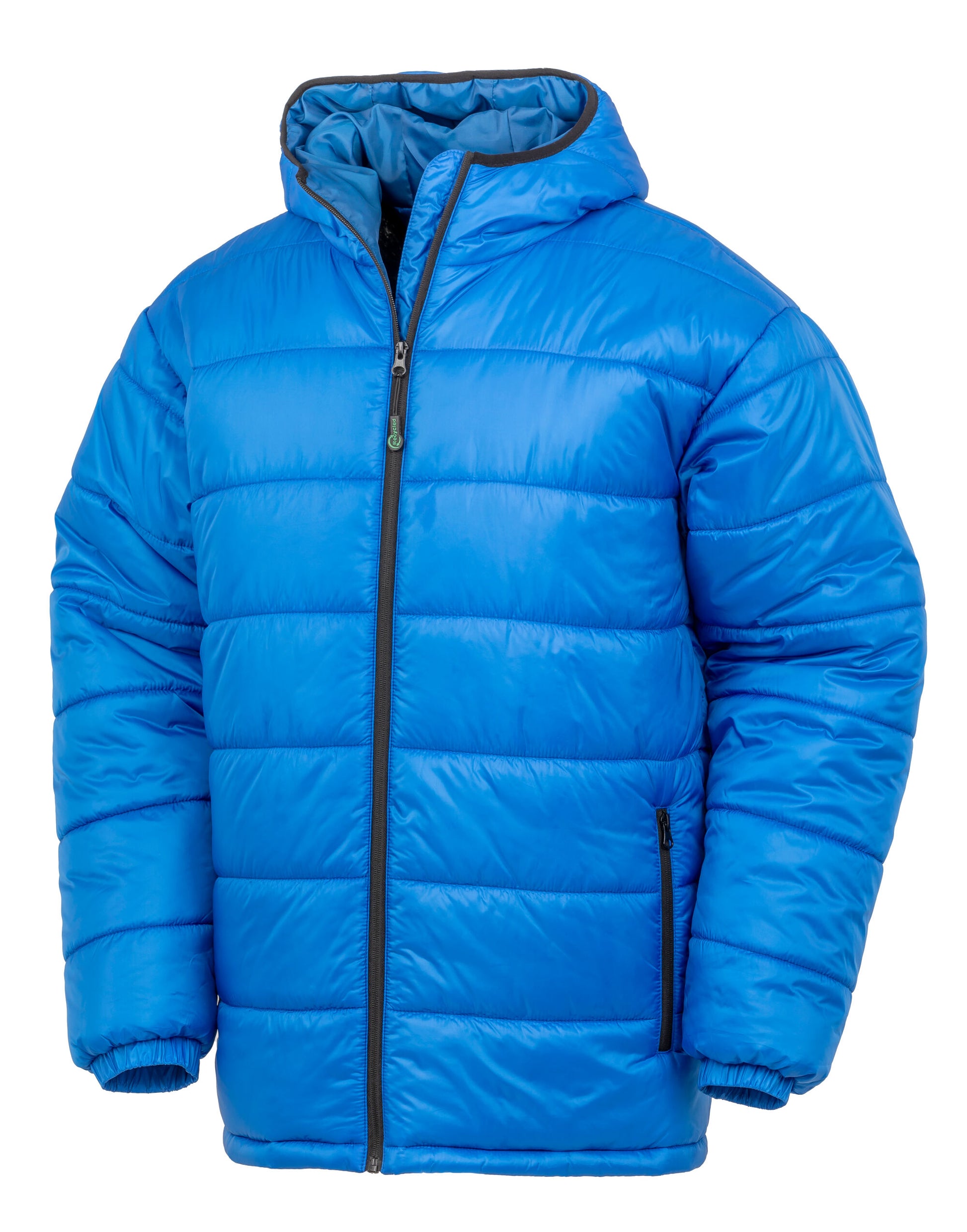 Recycled Hooded Padded Parka - Royal Blue