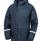 Prism PU Waterproof Jacket With Reflective Bands and Recycled Backing - Navy