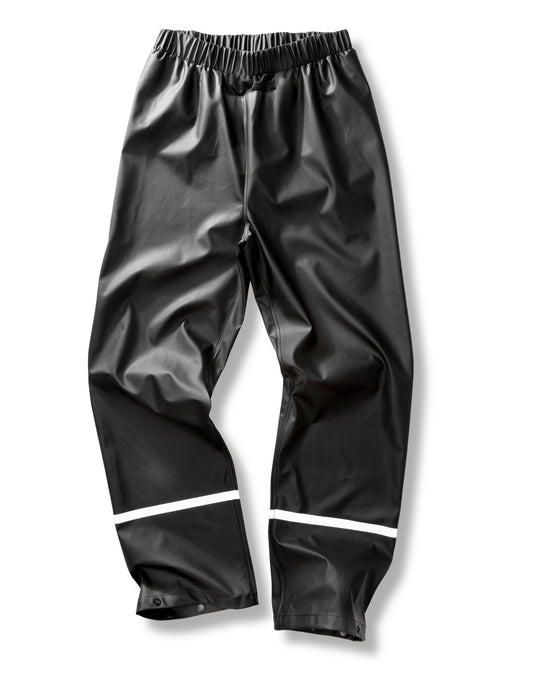 Prism PU Waterproof Trouser With Reflective Bands and Recycled Backing - Black