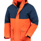Recycled 3-in-1 Padded Ripstop Jacket - Orange/Navy