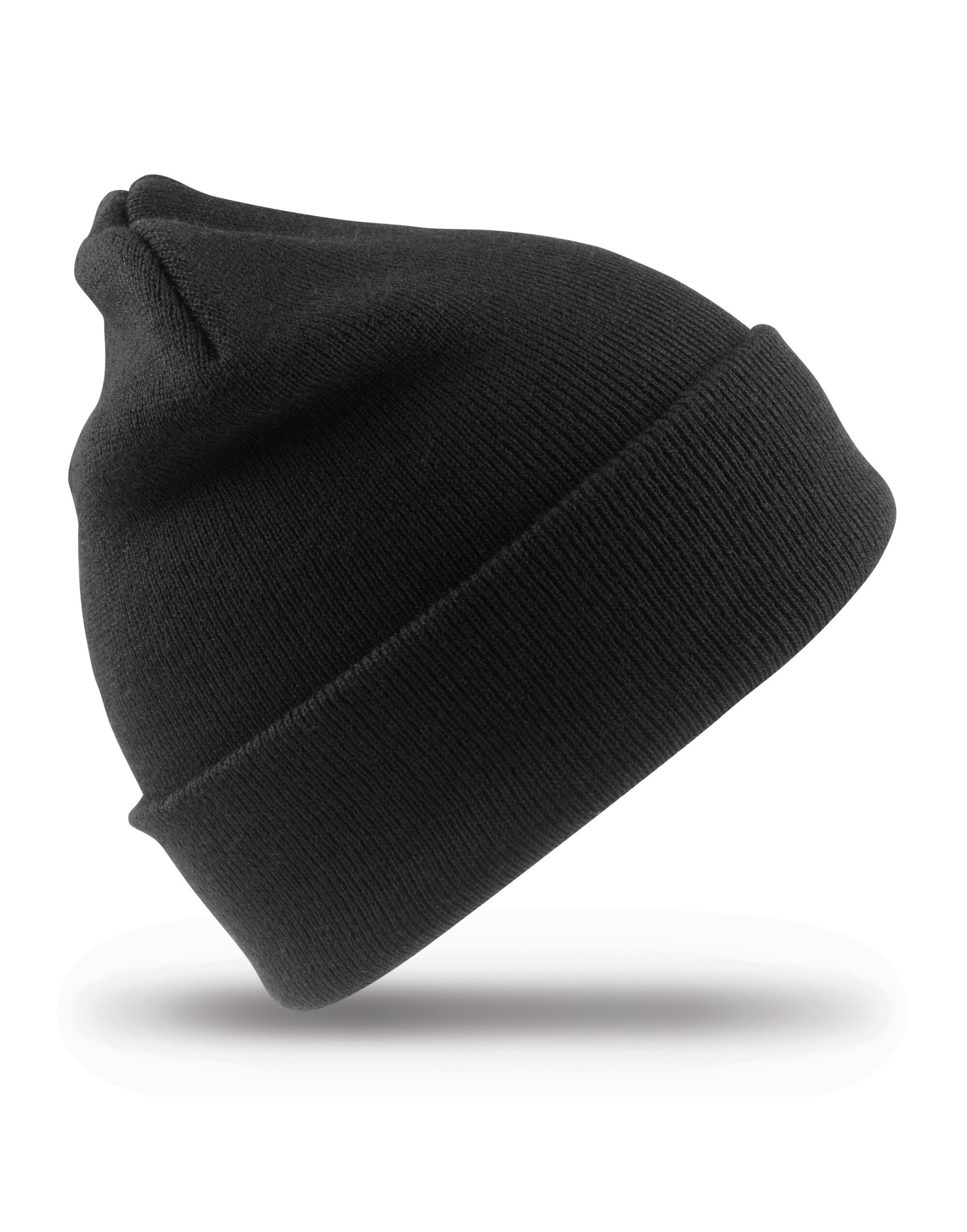Recycled Woolly Ski Hat - Black