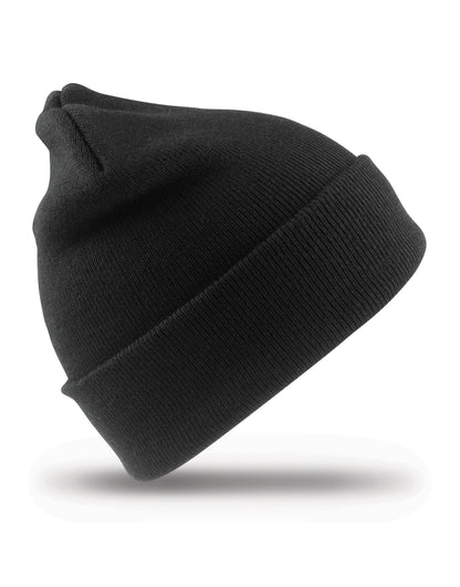 Recycled Woolly Ski Hat - Black
